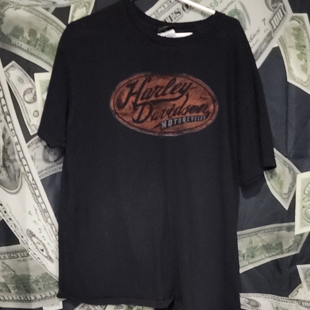 Harley-Davidson Black and Brown Logo Tee